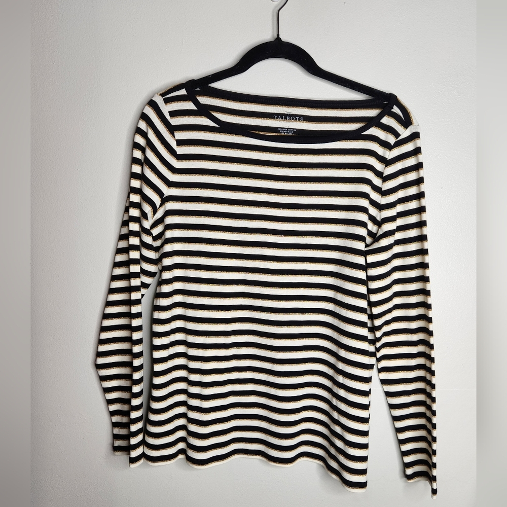 Talbots Petites Pima Long Sleeve Shirt Size 1XP